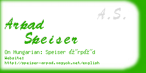 arpad speiser business card